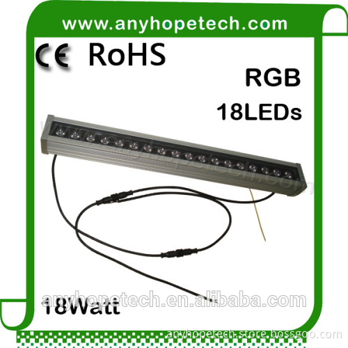 Color changing DC24V 18LEDs wall washer 18w